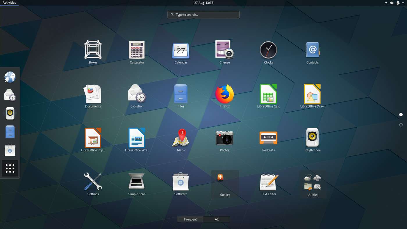 GNOME 3.30 Desktop
