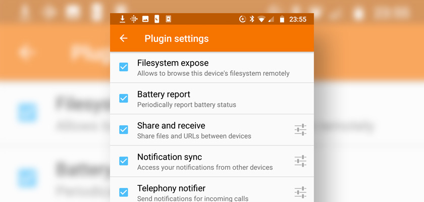 kde connect android plugins
