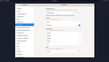 GNOME Settings with the new Adwaita theme
