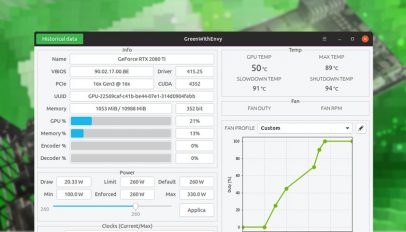 GWE utility for overclocking NVIDIA on Linux