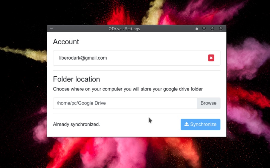 odrive google drive client for linux
