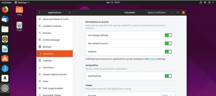 Ubuntu 19.04 features include improved application permissions