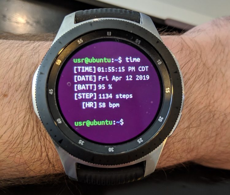 Ubuntu watch face for the Samsung Galaxy Watch