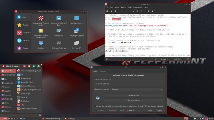 Peppermint OS 10: desktop screenshot