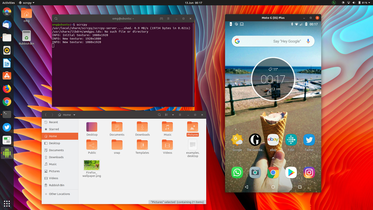 Mirror Android screen on Ubuntu desktop