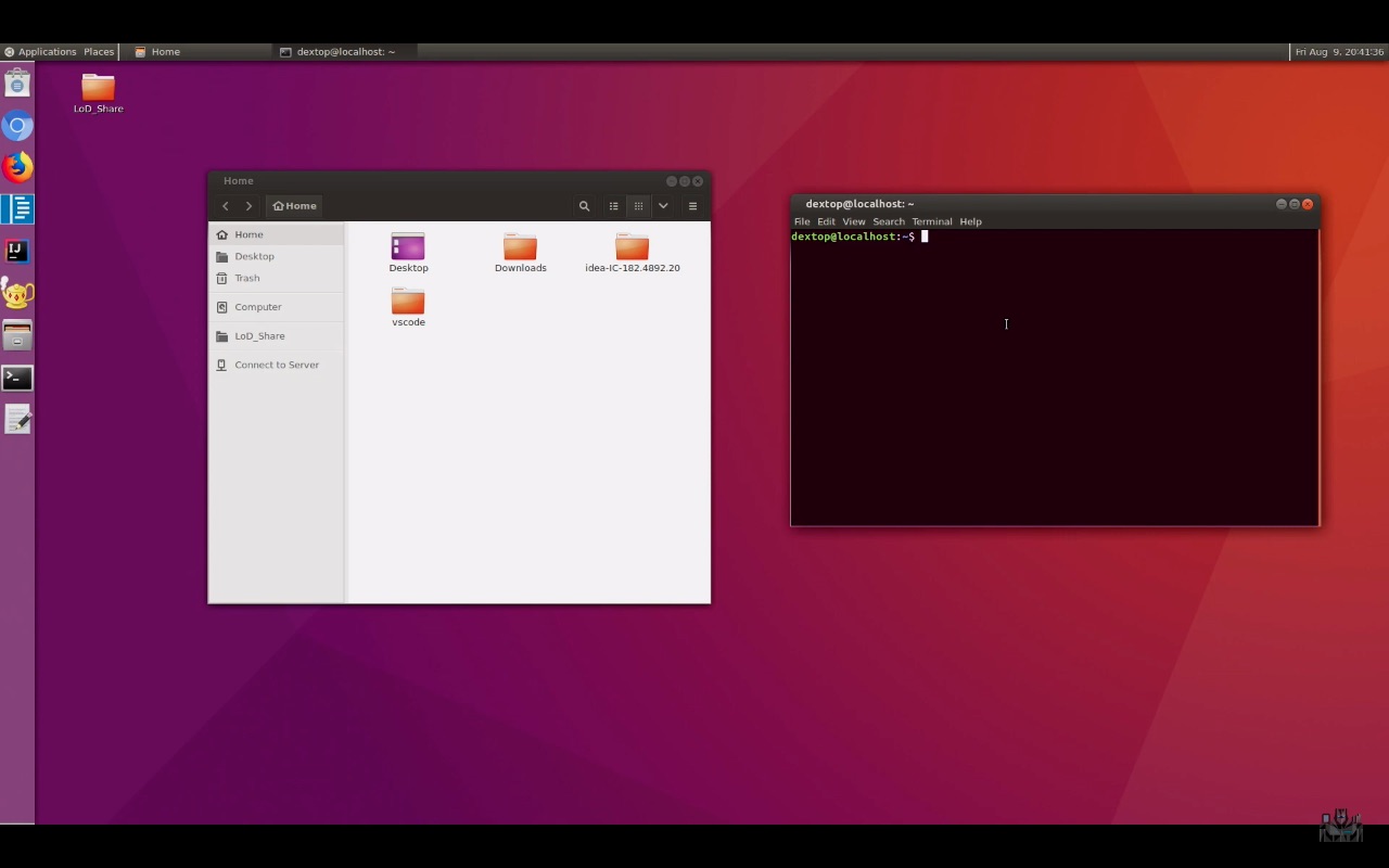 Linux on DeX ubuntu screenshot