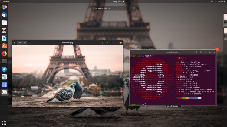 a screenshot of the ubuntu window switcher