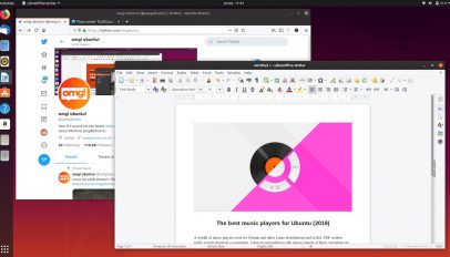 screenshot of ubuntu showing applications