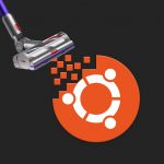 ubuntu logo being hoovered