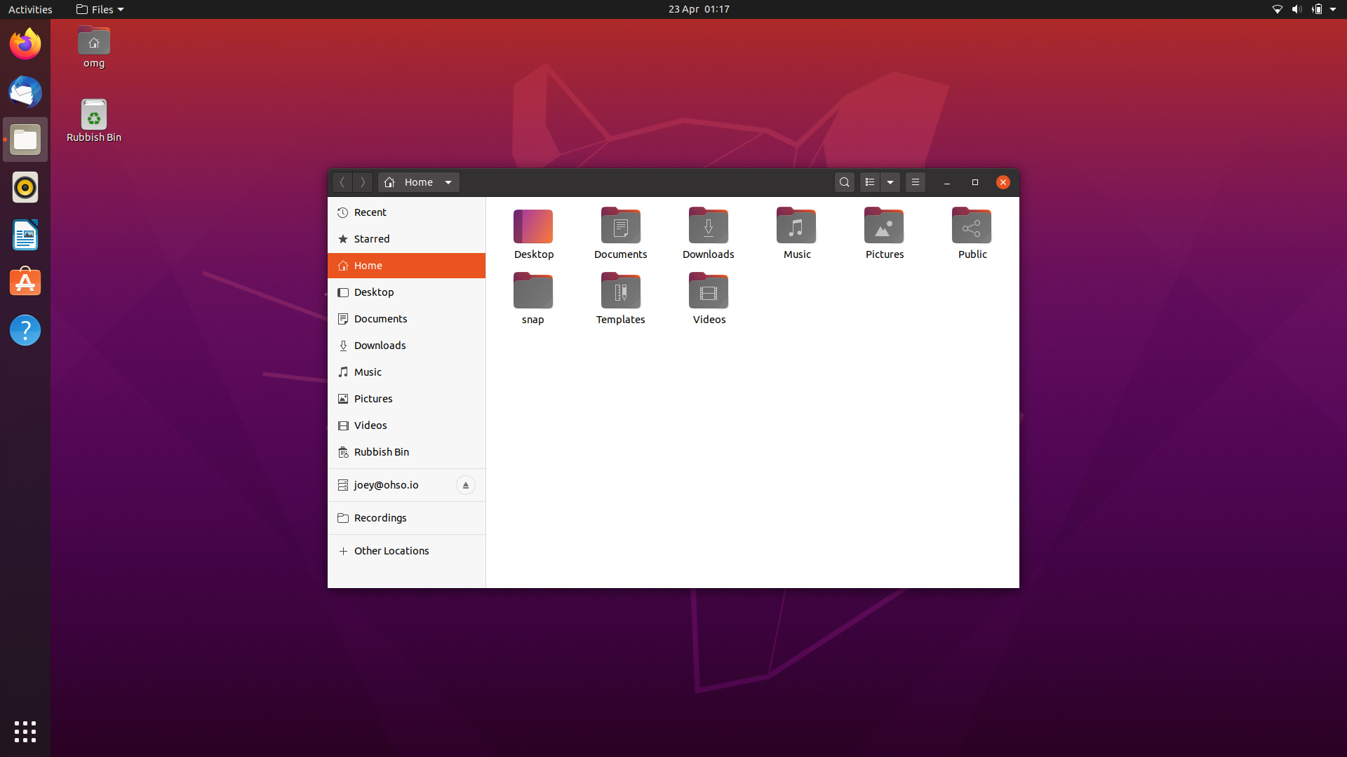 screenshot of yaru theme in ubuntu 20.04
