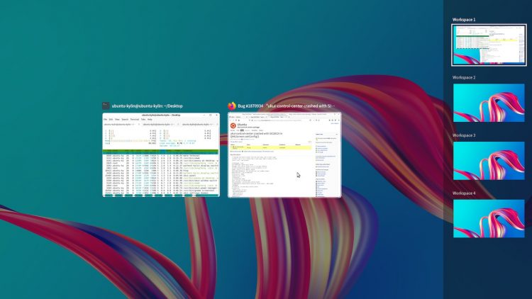 Ubuntu Kylin 20.04: Workspace Switcher in UKUI 3.0