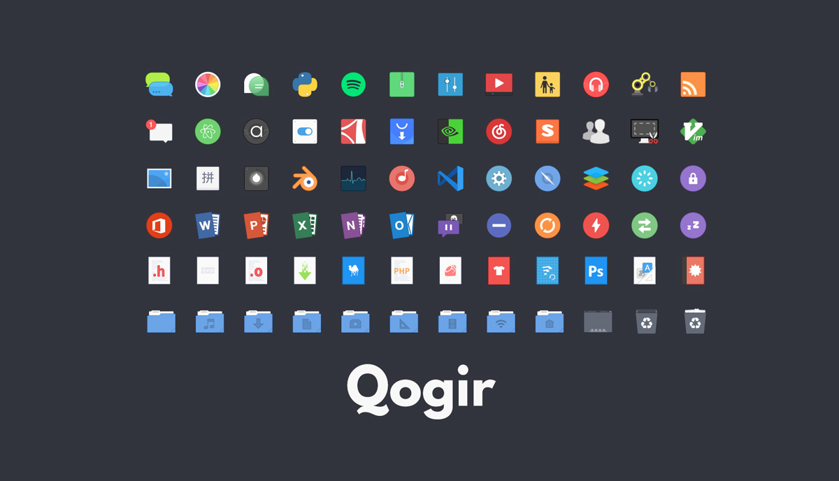 Qogir icon theme for Linux