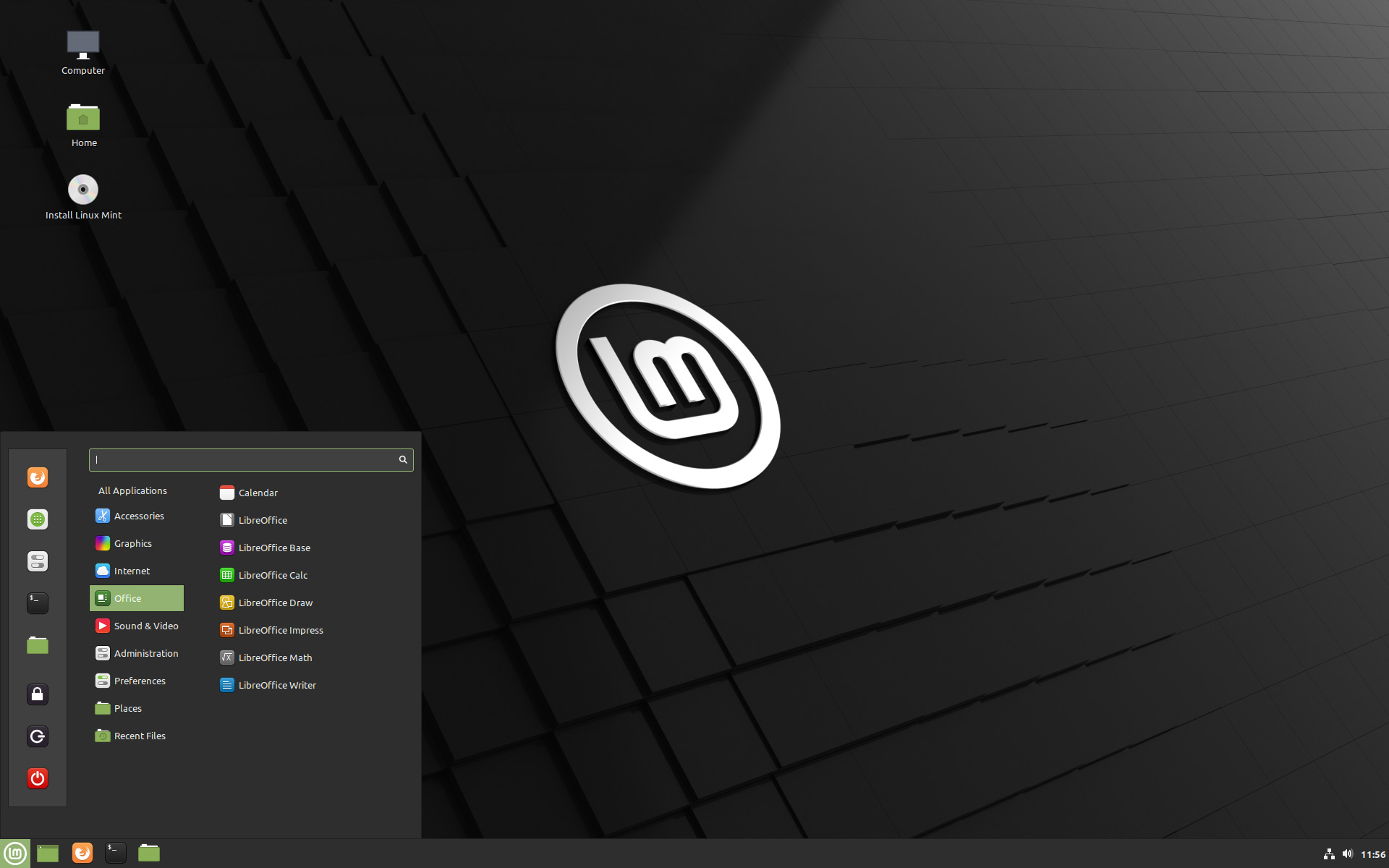 Екранна снимка на работния плот на Linux Mint 20 Cinnamon