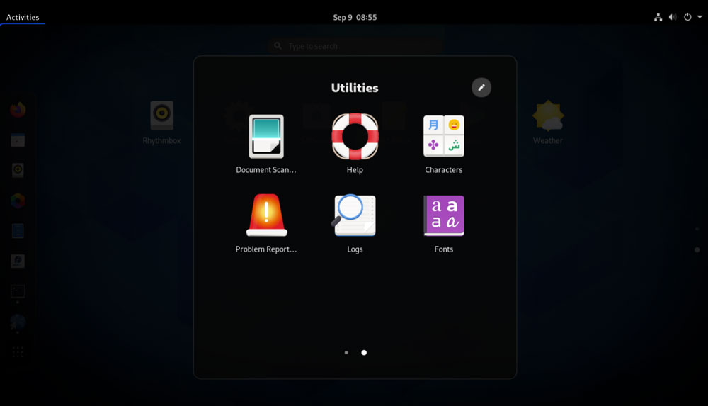 GNOME 3.38: app folder pagination
