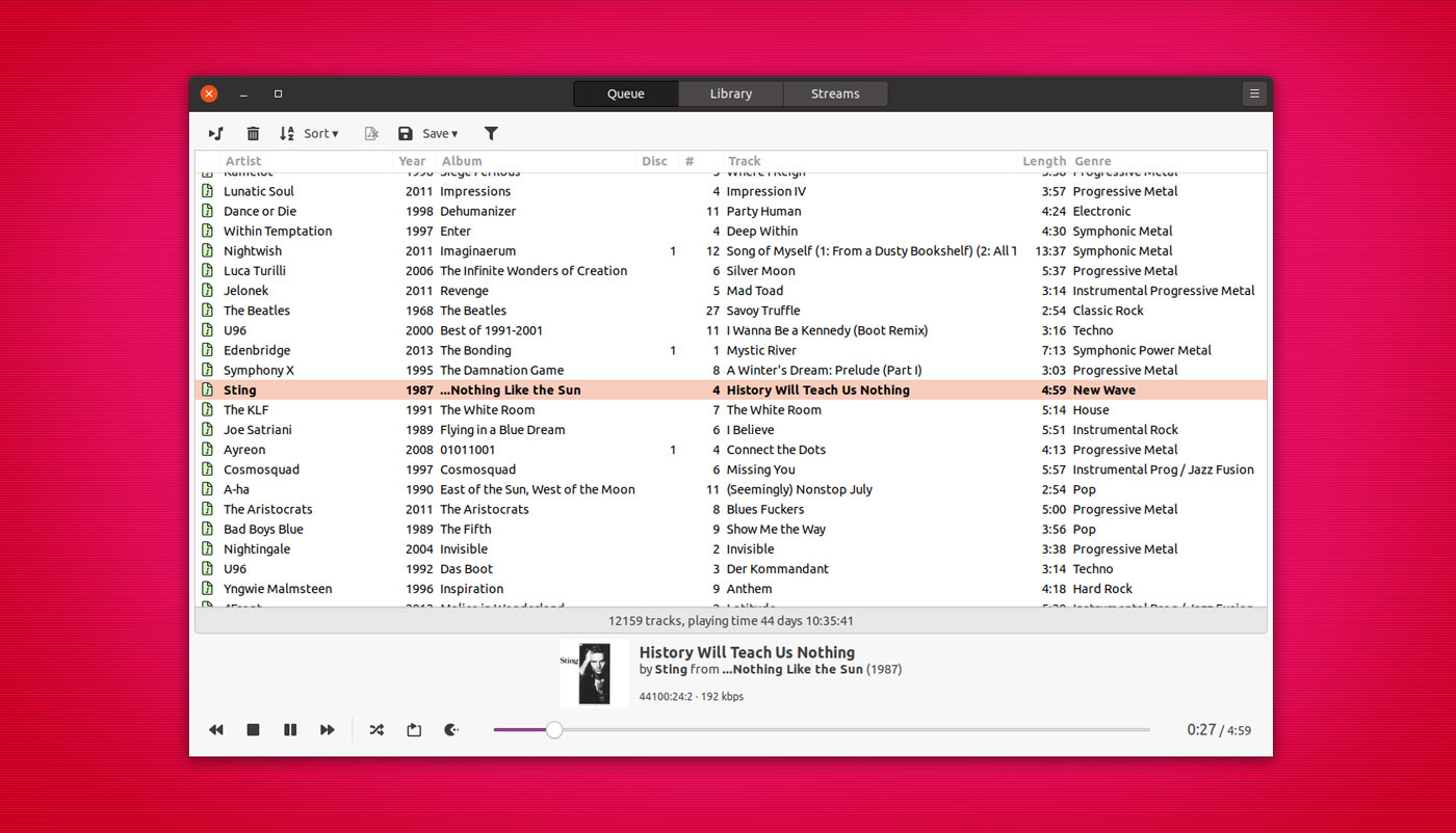 Ymuse is a GTK MPD Client for Ubuntu and Linux Mint