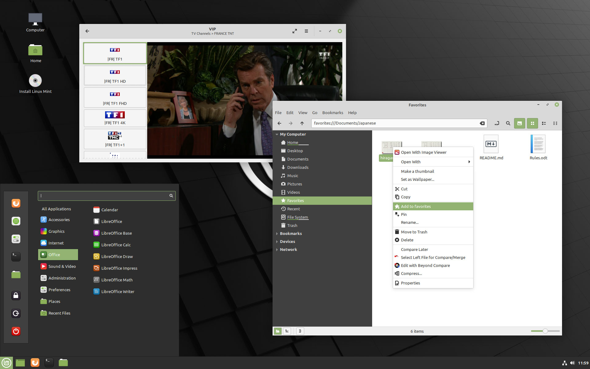 Linux Mint 20.1 leitor de listas IPTV