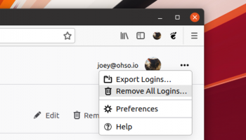 firefox remove all saved logins
