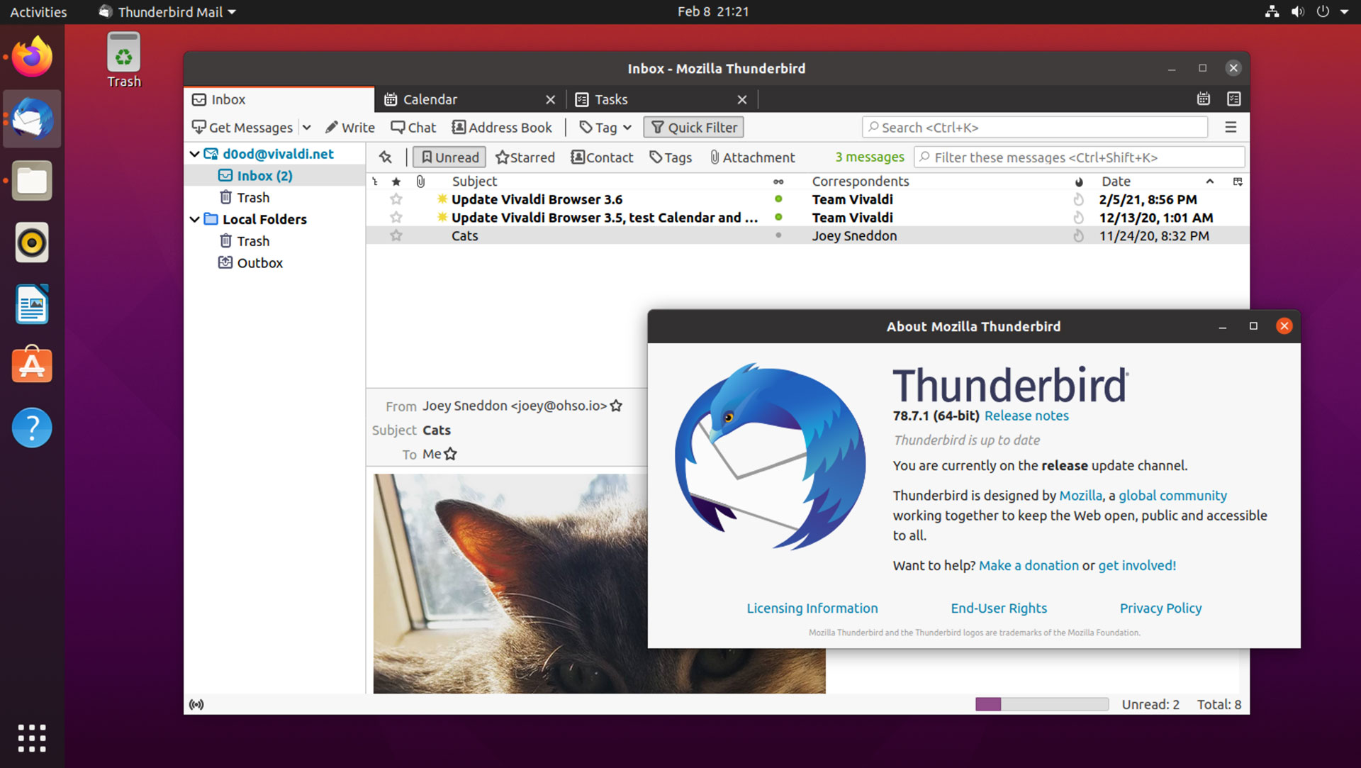 Thunderbird 78 on Ubuntu 20.04 LTS