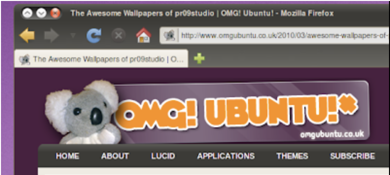 screenshot of old omgubuntu website design