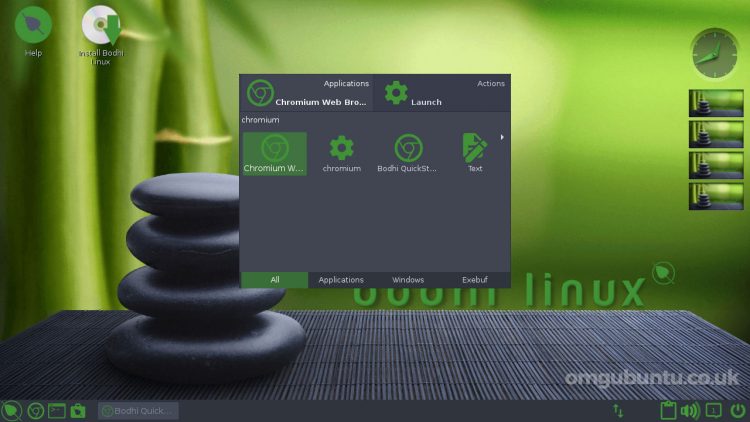 bodhi linux desktop screenshot 2