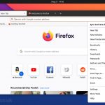 Screenshot of Firefox 89 Proton redesign