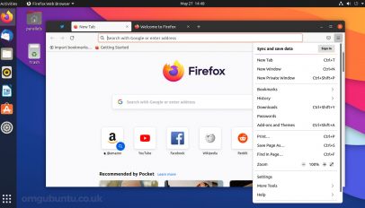 Screenshot of Firefox 89 Proton redesign