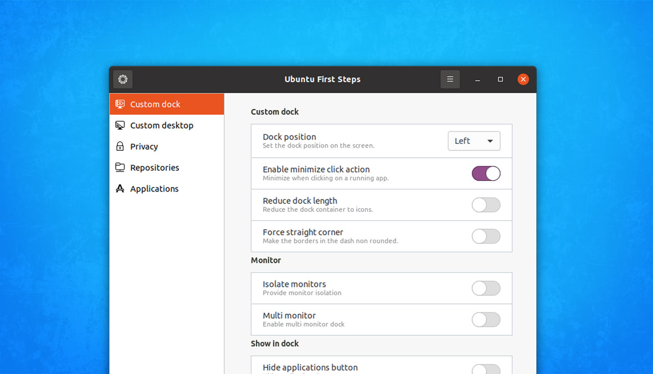 Приложение за първи стъпки на Ubuntu