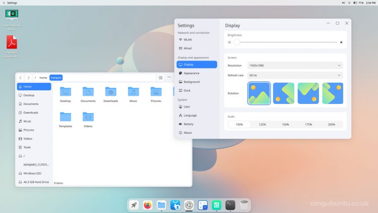 CuteFish Linux File manager and settings app