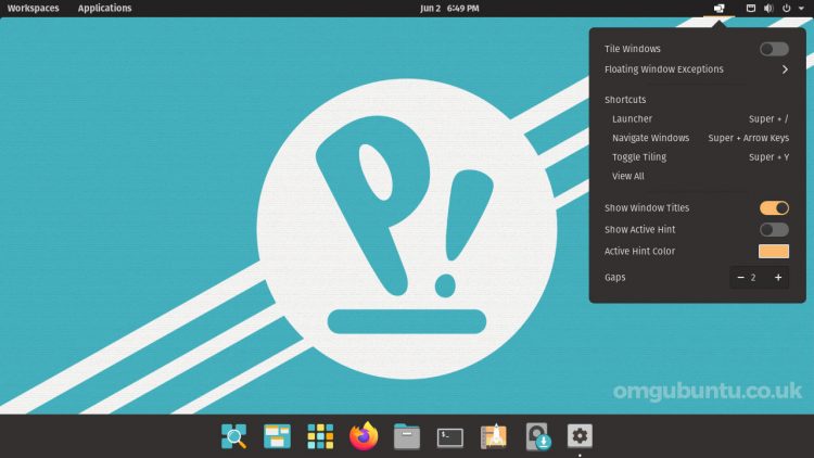 Pop OS 21.04 beta screenshot