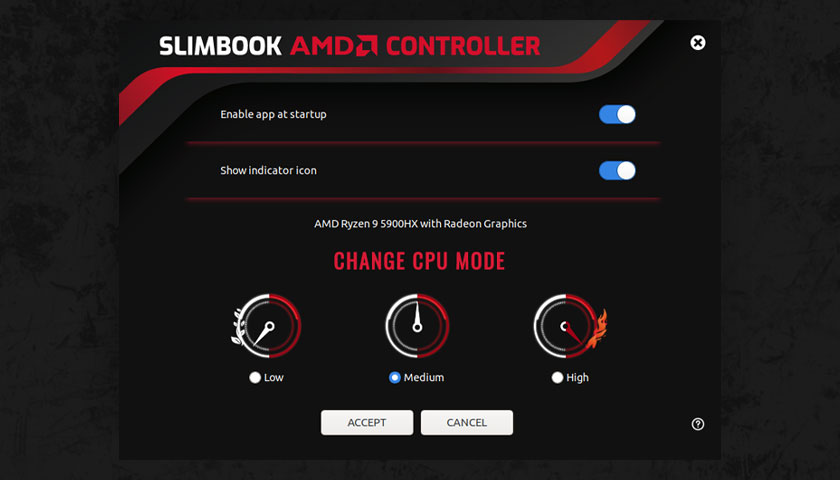 Slimbook AMD Controller app