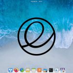 elementary OS logo on a desktop screenshot