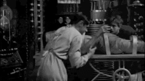 a gif from the 1931 movie Frankenstein 
