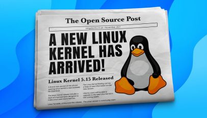 mock newspaper to say linux 5.15 kernel released