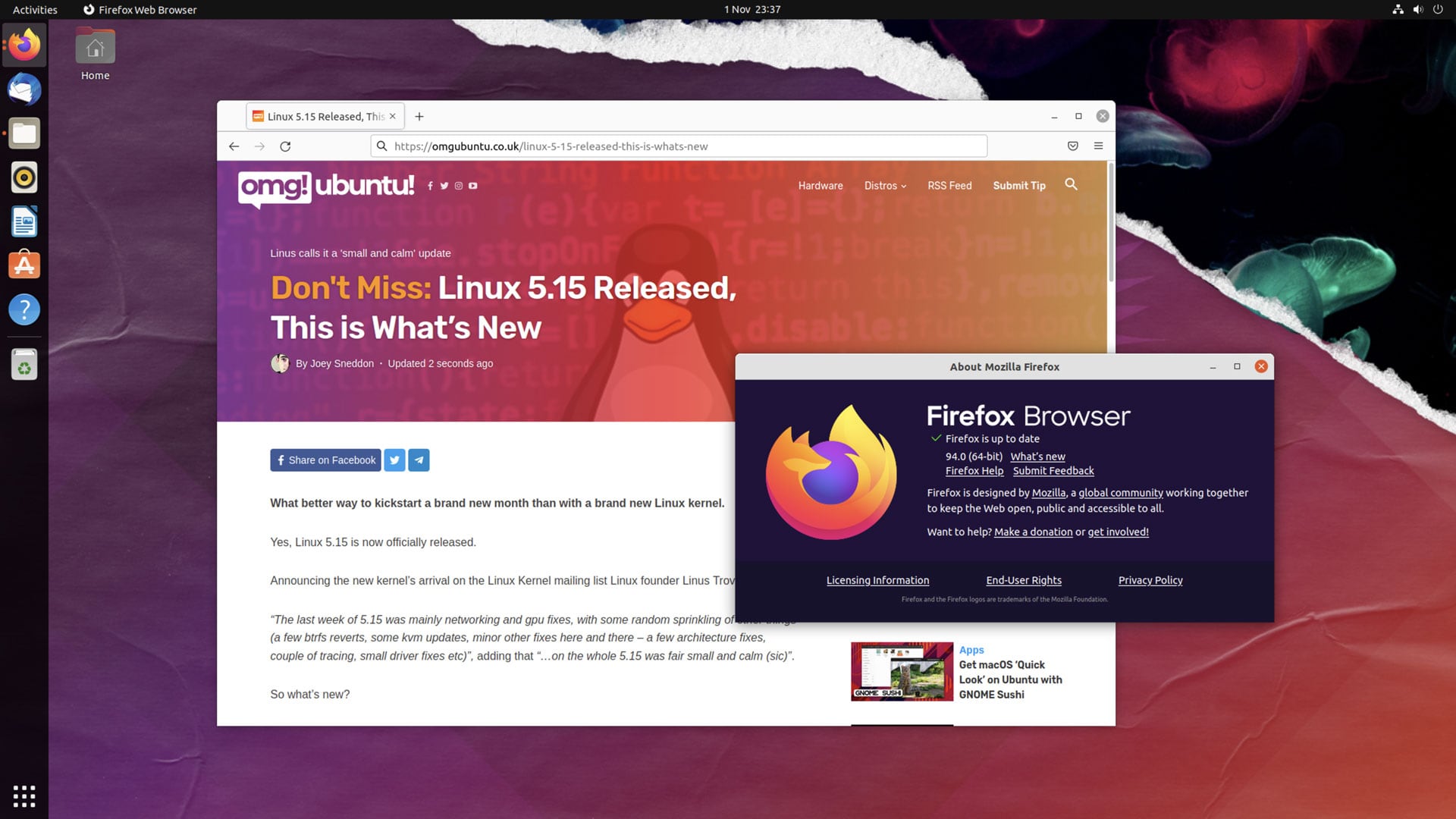 how to check current version of firefox in linux