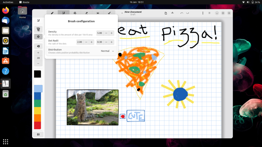 a screenshot of Rnote freehand note taking app