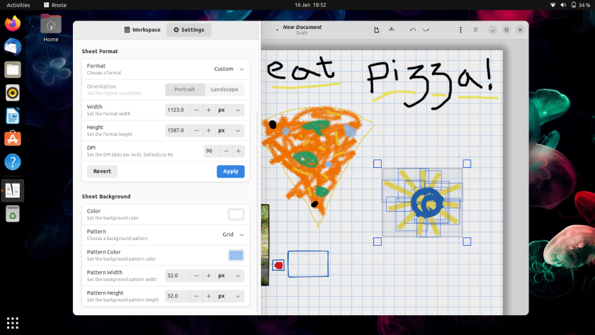 another screenshot of Rnote freehand note taking app