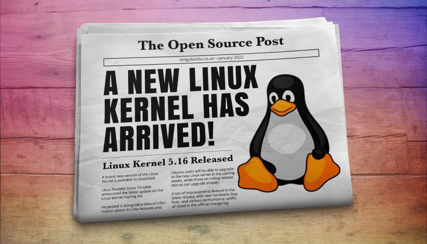 linux kernel 5.16 released