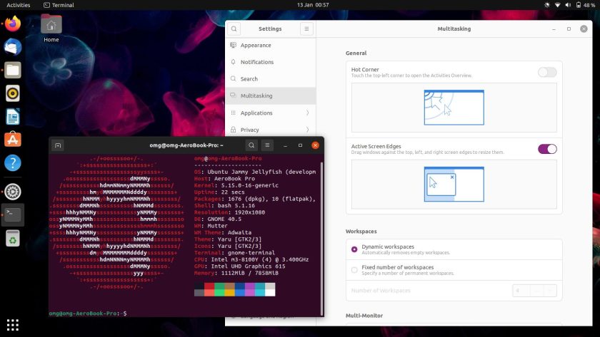 GNOME 41 in Ubuntu 22.04 daily build