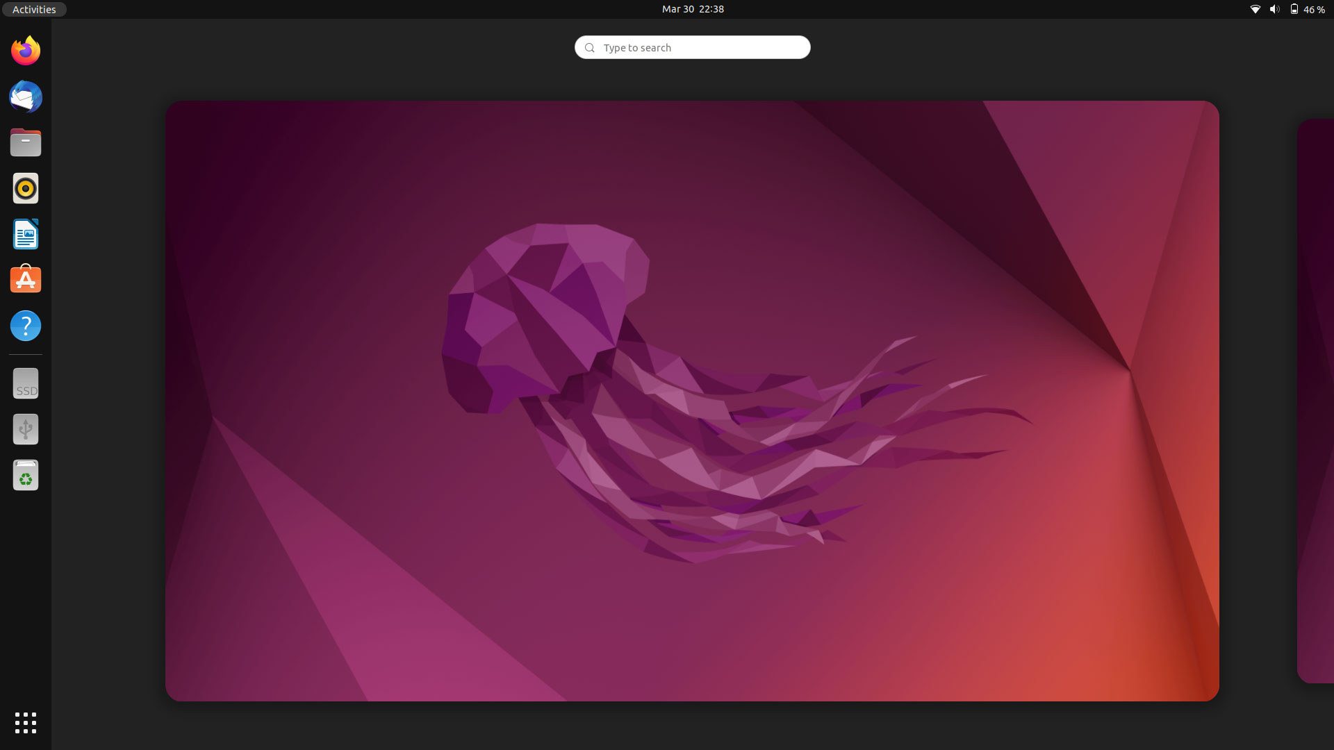 Ubuntu 22.04 beta: workspace overview