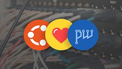 ubuntu heart and Pipewire logos