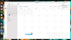 bluemail email client screenshot of the calendar feature