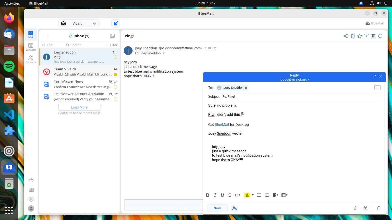 bluemail email client screenshot