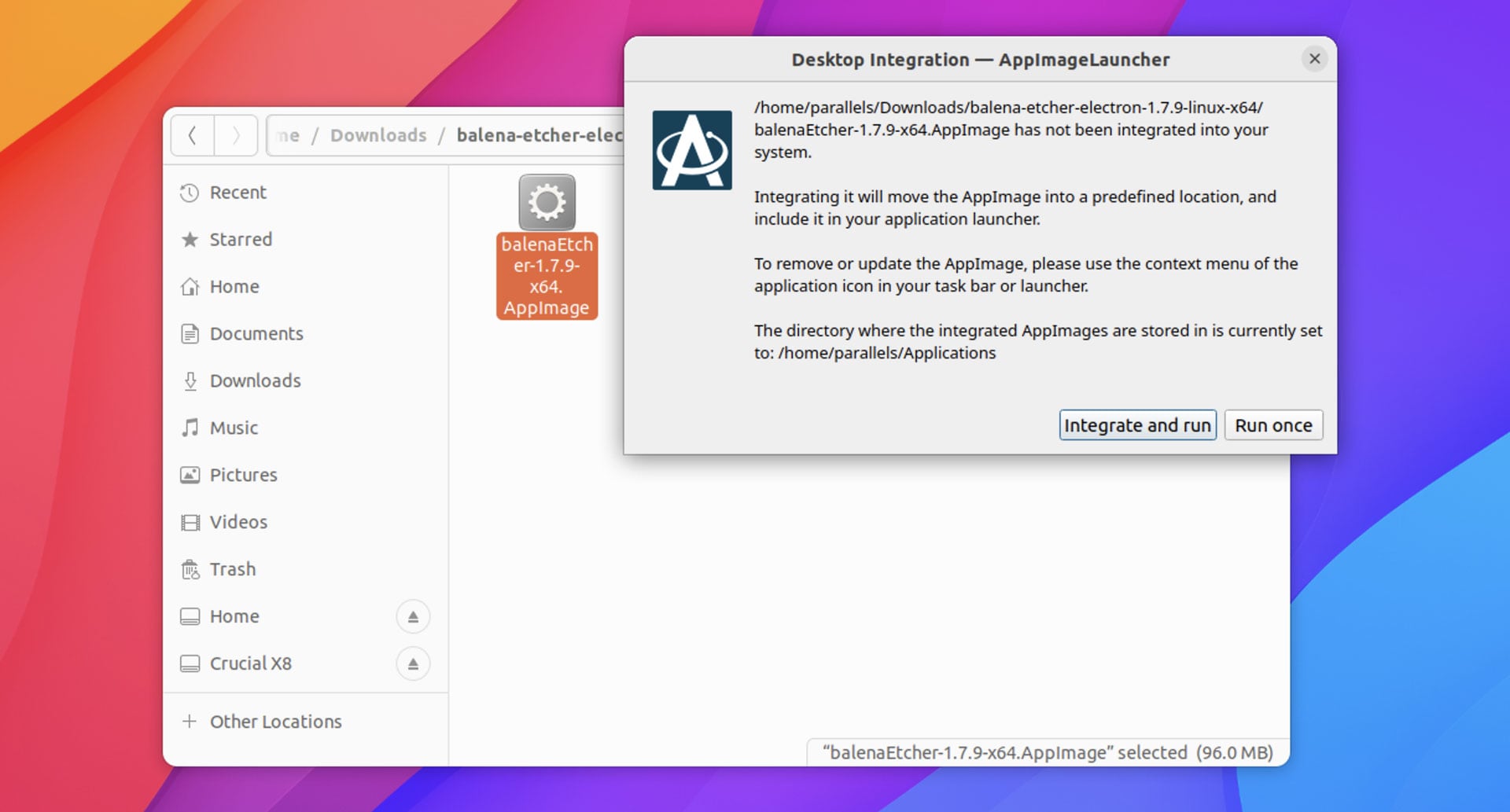 Integración de escritorio de AppImage en Ubuntu 22.04 LTS