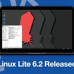 Graphic showing a laptop and the text Linux Lite 6.2 Released