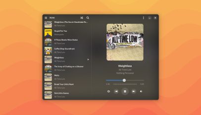 screenshot of the G4Music app window showing an audio track being played