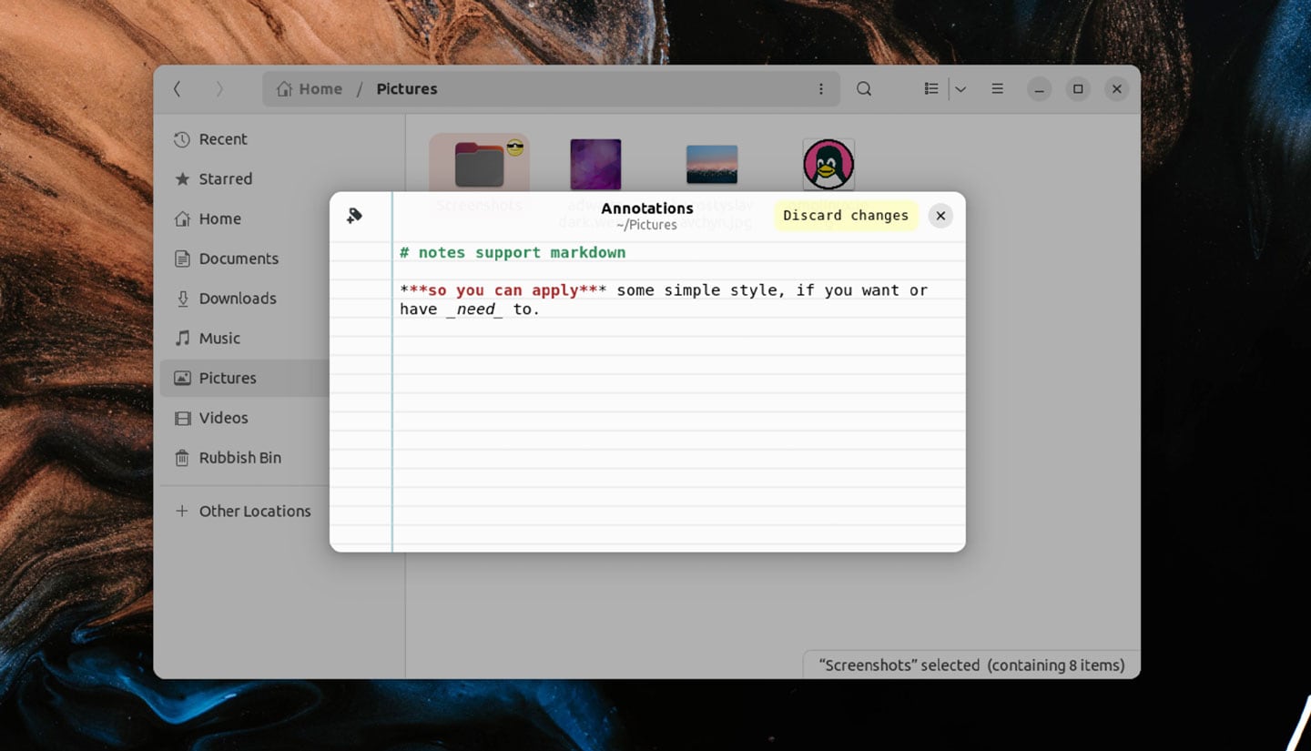 nautilus annotations extension on ubuntu