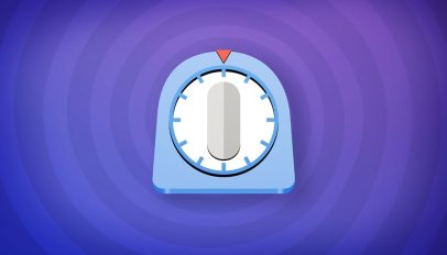 TimeSwitch app icon on a purple background with a spiral pattern