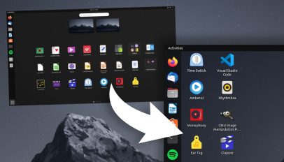 adding app shortcuts to the desktop in ubuntu with an arrow