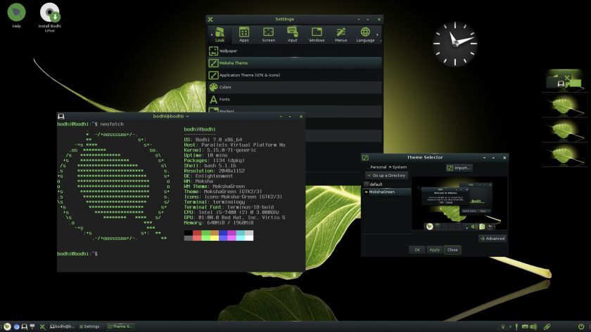 Bodhi Linux 7.0.0 Beta desktop screenshot