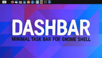 screenshot of dashbar gnome shell extension